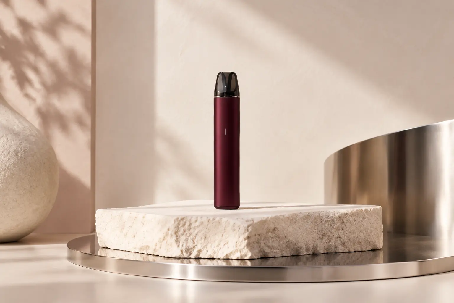 A precision pod device arranged on a white studio desk