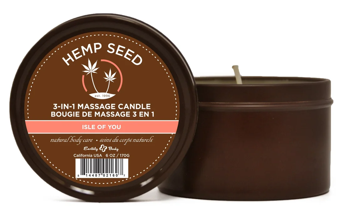 3 in 1 Isle of You Candle With Hemp – 6 Oz.